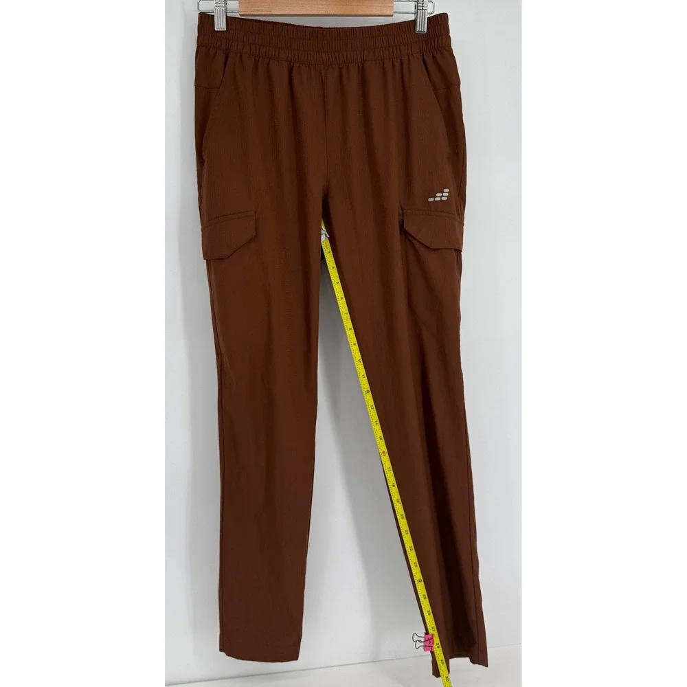 BCG Mens‎ Brown Cargo Jogger Pants Stretch Ripstop Tapered Hiking M